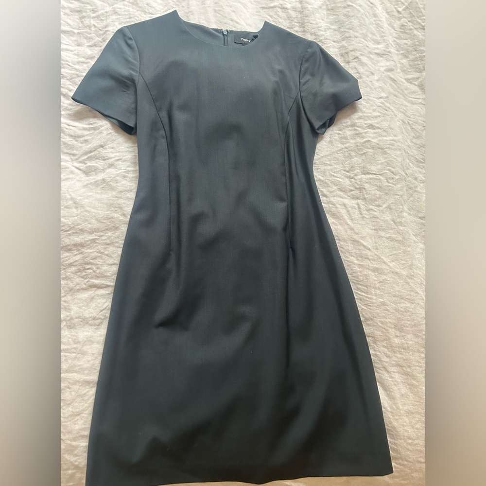Theory Classic Dark Grey Mini Dress